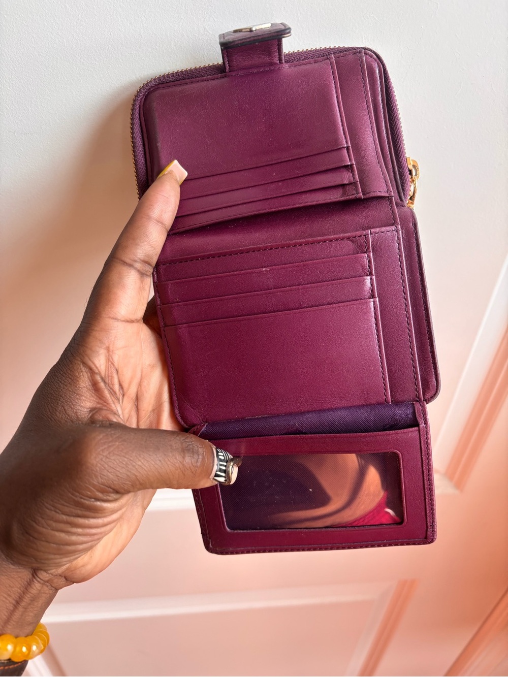 MCM Purple textured leather Continental Wallet - Picture 4 of 9